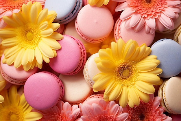 Roze gerbera bloem met bloemblaadjes op blauwe tafel