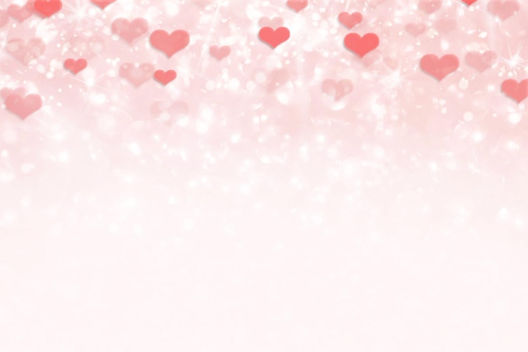 Foto roze glanzende hart achtergrond voor valentijnsdag.