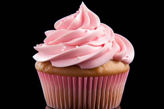 Roze glazuur cupcake