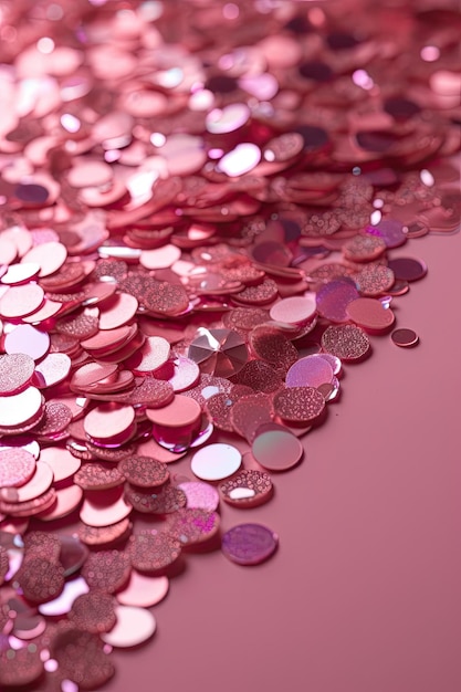 Foto roze glitter boke glanzende pailletten op roze achtergrond