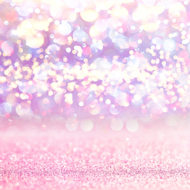 Roze glitter licht bokeh achtergrond. defocused