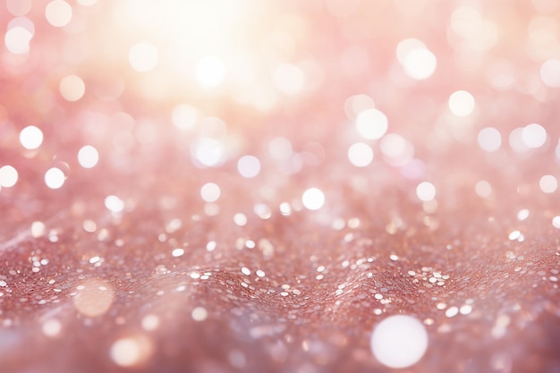 Roze glittery achtergrond met fonkelingen en bokeh