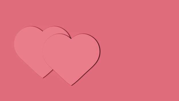 Roze harten op een roze achtergrond Kaart Valentijnsdag Liefde Afbeelding van een hart Harten vele harten