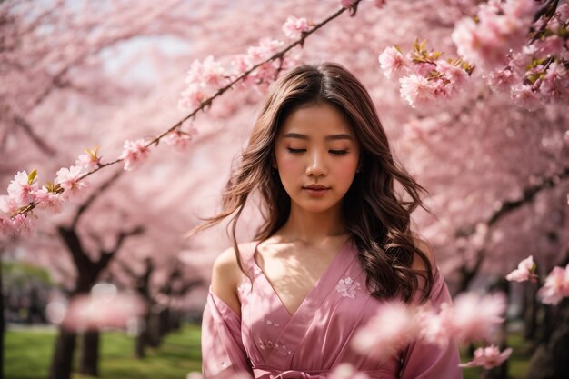 Foto roze jurk sakura bliss