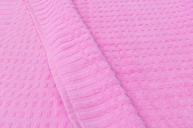 Roze katoenen handdoek backgrond textuur Hygiëne droog baddoek