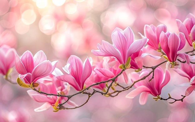 Roze lente magnolia bloemen tak ar 1610 v 6 Job ID 36d8895725de4547b39796c3d4e7c405