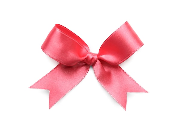Roze lintboog op witte achtergrond