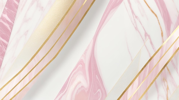 Roze marmeren pastelkleurige achtergrond met gouden lijnen