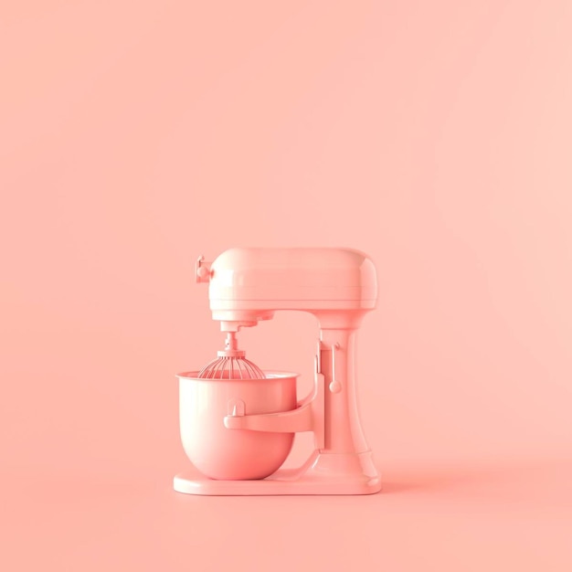 Roze mixer op roze achtergrond Abstracte roze keuken Minimale co