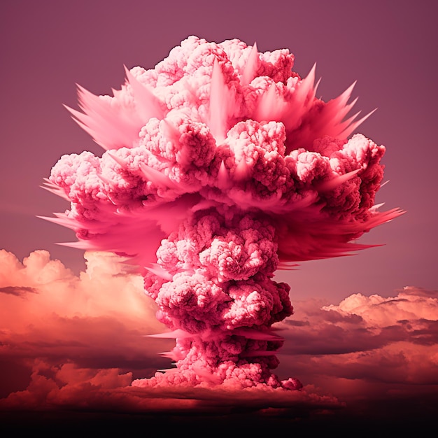 Roze nucleaire explosie Barbenheimer