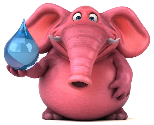 Roze olifant illustratie