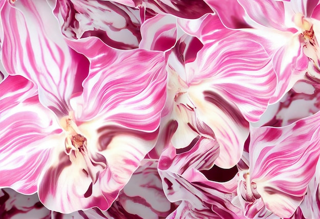 Roze orchidee marmering patroon ontwerp Generatieve AI