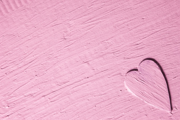 Roze pastel achtergrond reliëf hart valentijn romantische liefde amour decoratieve grungy textuur concept