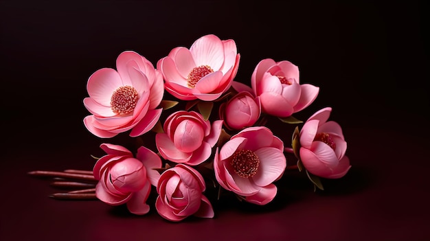 roze pioenbloemen HD 8K behang Foto's