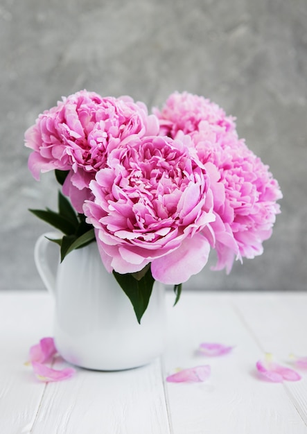 Roze pioenbloemen