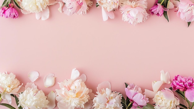Roze pioenen bloemen achtergrond