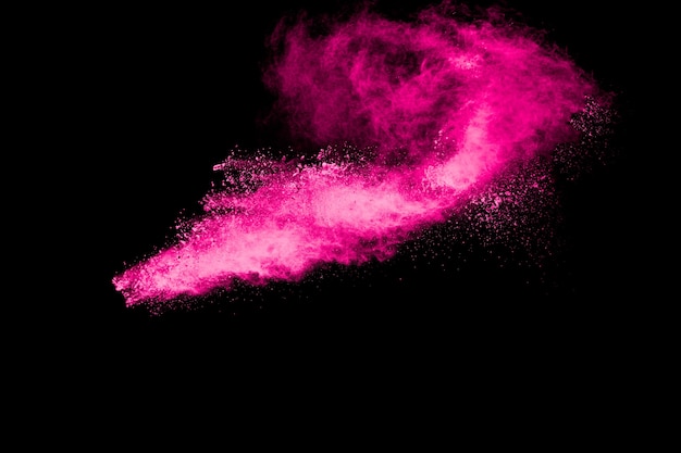 Roze poeder explosie