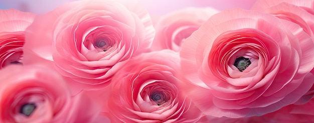 roze ranunculusbloemen