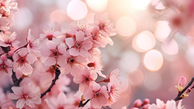 Roze sakura bloesem achtergrond