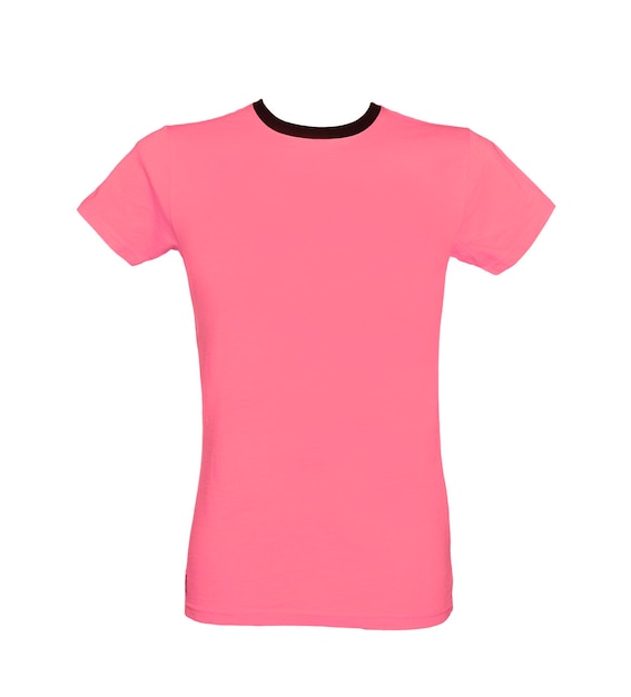 roze shirt geïsoleerd op witte achtergrond