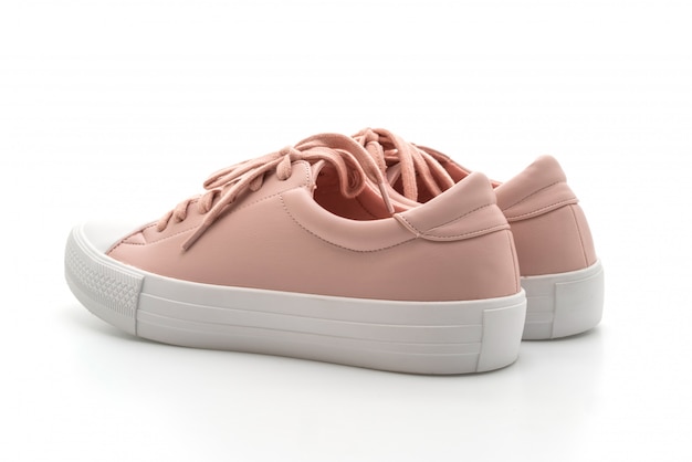 roze sneakers schoenen op wit