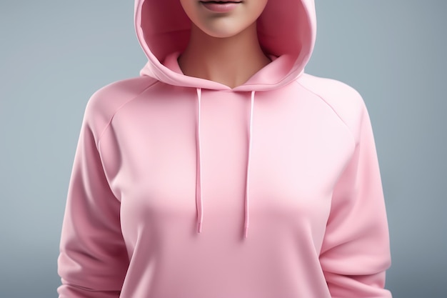 Foto roze sportkleding hoodie mockup