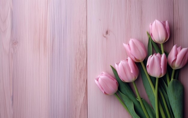 Roze tulpen op een roze achtergrond