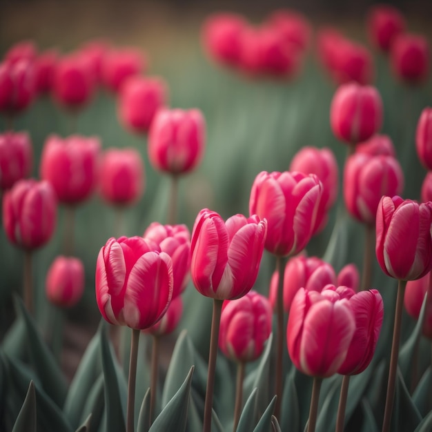 roze tulpen