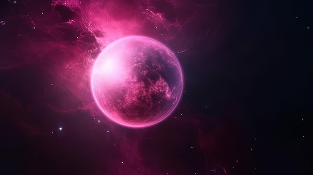 Roze universum licht Sterrenstelsels hemel in de ruimte Planeten en sterren schoonheid van Galaxy ruimteverkenning