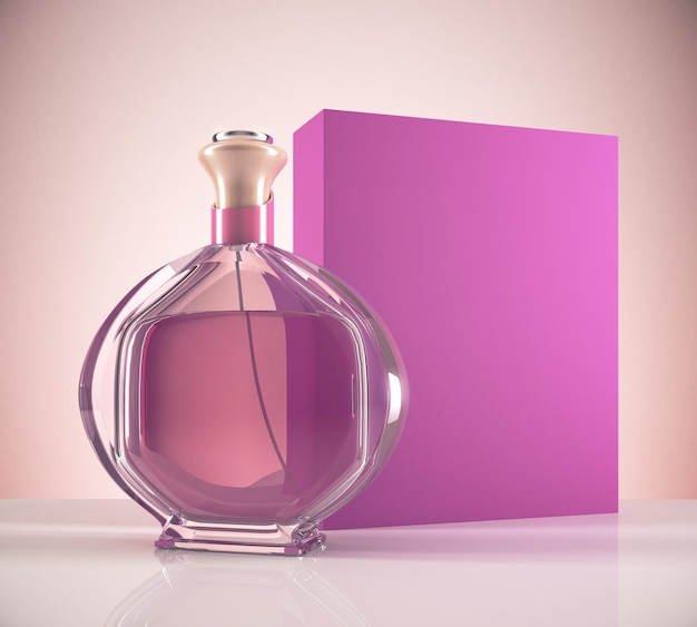 Roze vrouwelijke parfum