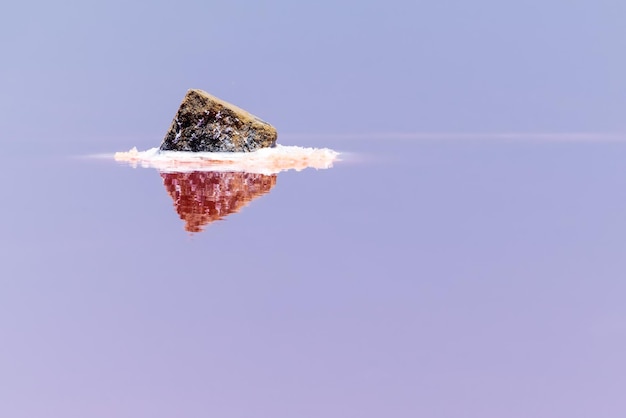 Foto roze water van het zoutmeer