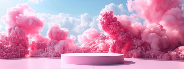 roze wolk in de lucht