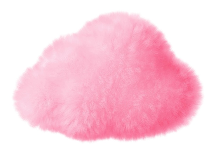 Foto roze wolk png pluizige 3d-vorm doorzichtige achtergrond