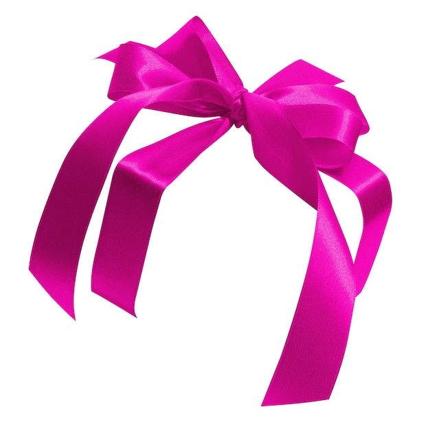 Roze zijden lint rond het kader van de doos en leeg voor het ontwerp