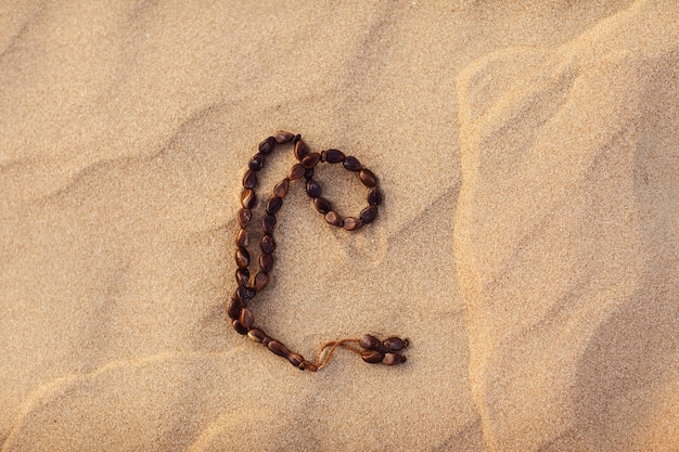 Rozentuin op het zand in de woestijn