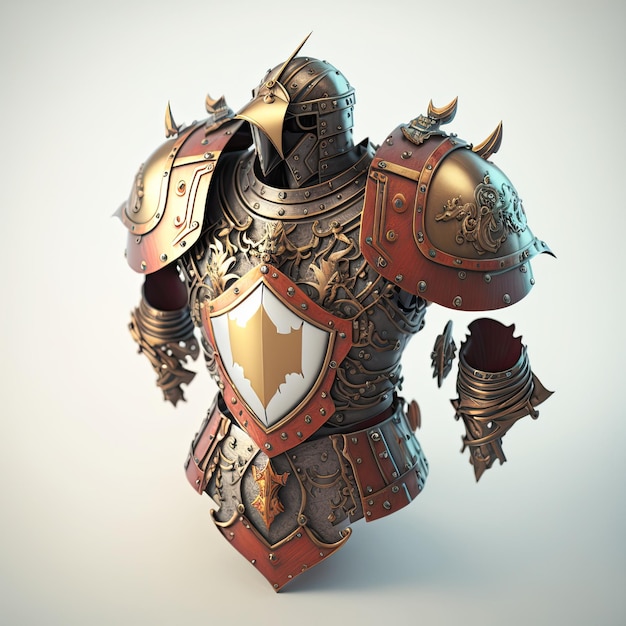 Rpg Armor Isometrisch rpg-itemobject voor rpg-game Generative AI