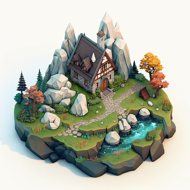 Rpg Clerig Isometric rpg item object for rpg game Generative AI