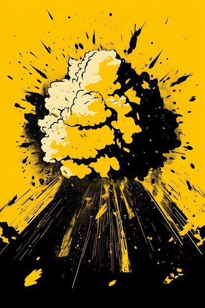 Premium AI Image | Rpg Explosion in a Warzone High Contrast Black and ...