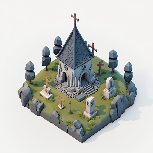 Rpg Jewell Isometric rpg item object for rpg game Generative AI