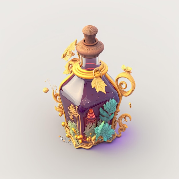 Rpg potion Isometric rpg item object for rpg game Generative AI