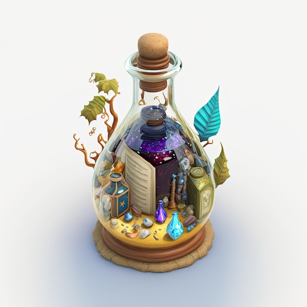 Rpg potion Isometric rpg item object for rpg game Generative AI