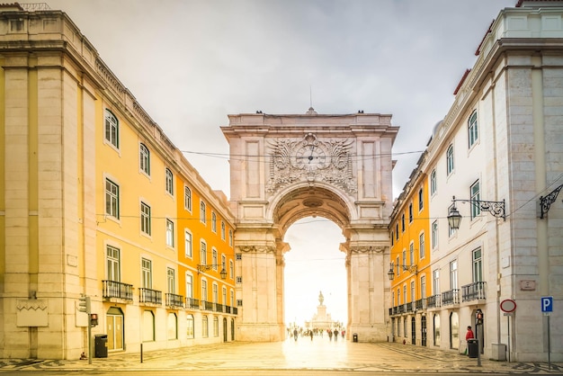 Rua Augusta Arch in Lisbon Portugal