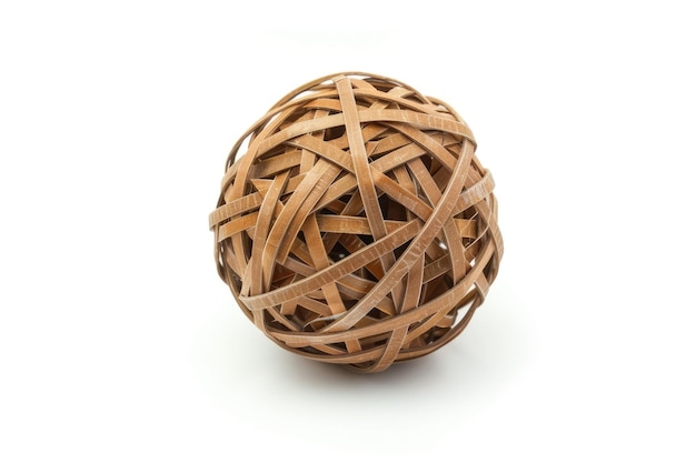Photo rubber band ball isolated on white background