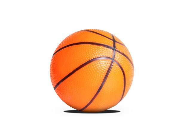 Rubber basketball toy isolated on white background