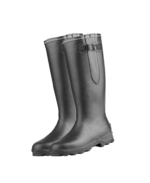 Rubber Boots on White Background