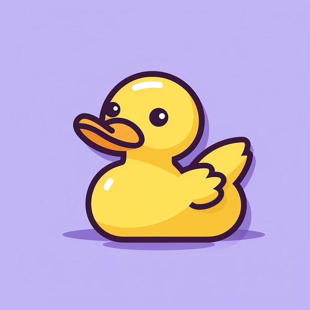 Photo rubber_duck_modern_line_icon_vector_line_art