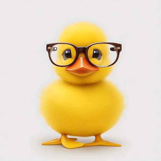 a rubber duck wearing glasses with a pair of glasses on it