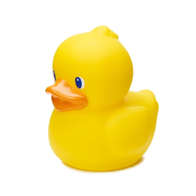 Rubber Duck on whitewith clipping path