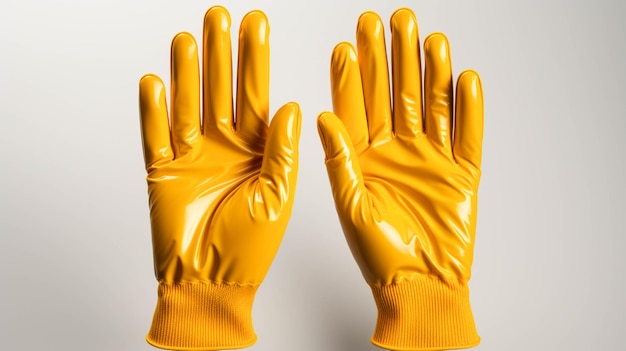 Photo rubber glove on white background