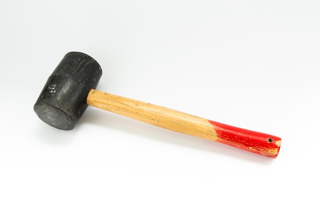 Rubber mallet on a white background